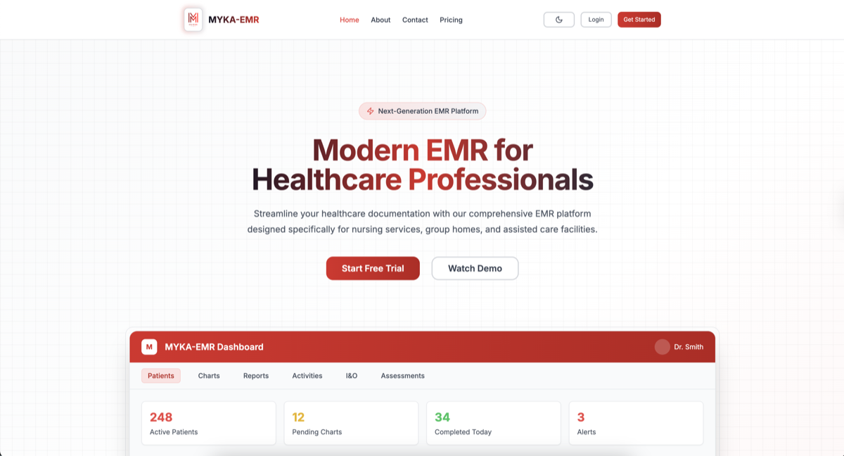 MYKA-EMR project screenshot